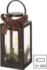LED Deko – Weihnachtslaterne mit Kerze, schwarz, 20 cm, 3x AAA, Innen, Vintage Produktbild-Vorschau