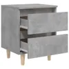 Comodino con gambe in pino grigio cemento 40x35x50 cm Anteprima dell’immagine prodotto 5