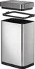An exploded view of a stainless steel trash can with its lid and a separating ring. Produktbild-Vorschau