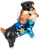 BRUBAKER Polizei Hund Weihnachtskugel aus Glas - Handbemalt Produktbild-Vorschau 5