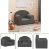 The Living Store Kindersofa Anthrazit Weich Plüsch Produktbild-Vorschau 1
