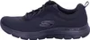 A side view of a black Skechers Flex Appeal 4.0 Brilliant View shoe. Voir les images du produit
