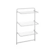 A white drying rack with three shelves. Produktbild-Vorschau