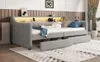Schlafsofa 90x200 Beige Grau – LED-Umgebungslicht, Produktbild-Vorschau 11