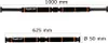 Two pull-up bars are shown with dimensions indicated. Podgląd zdjęcia produktu