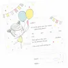 10 Einladungskarten Mädchen mit Luftballons mit GLITZER Produktbild-Vorschau 6