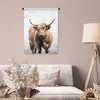 MuchoWow® Wandteppich Wandbehang Schottisches Hochlandrind Produktbild-Vorschau 5