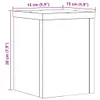 vidaXL Support pour plantes 2 pcs. Blanc 15x15x20 cm Bois Voir les images du produit 6