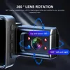 Close-up of a dashcam with text overlays highlighting its 360-degree lens rotation. Náhled obrázku produktu