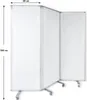 Mobile Trennwand Whiteboard Magnetisch 180 x 180 cm Produktbild-Vorschau 4