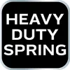 A black square with white text that reads "HEAVY DUTY SPRING". Produktbild-Vorschau