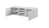 Weißer wandmontierter RTV-Schrank, 120x38x37, TV-Schrank, Produktbild-Vorschau 4