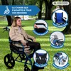 Invalidný vozík skladací Dva brzdové systémy Sedadlo 46 cm Náhľad obrázku produktu 3