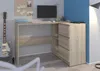Psací stůl rohový 112cm 3 zásuvky police FRAMIRE N-4P mix Náhled obrázku produktu 8