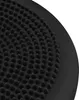 A close-up view of a black senzomotorický polštář (sensorimotor cushion) with many small, raised nubs arranged in concentric circles. Voir les images du produit