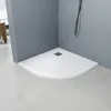 SMC Duschwanne 90x90cm weiß Steinoptik mit Ablaufgarnitur Produktbild-Vorschau 9