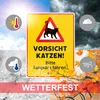 Vorsicht Katzen! Aluverbund Schild I 30 x 40 cm I Achtung Produktbild-Vorschau 2