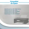 A list of compatible Epson printer models and a graphic of a printer. Produktbild-Vorschau