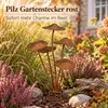 Topfstecker 5er Pilz-Gruppe, Edelrostoptik 3D, klein Produktbild-Vorschau 8