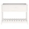 vidaXL Fioriera con ripiano bianco 111,5x54x81 cm in legno Anteprima dell’immagine prodotto 5