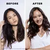 A split image showing a woman's hair before and after using a hair product. The 'before' side shows her hair looking somewhat dull, while the 'after' side shows it looking shiny and voluminous. The woman is smiling in the 'after' shot. Náhled obrázku produktu