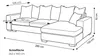 Ecksofa mit Schlaffunktion BENICIO Sofa in Stoff Flow Produktbild-Vorschau 6