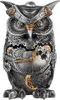 GILDE Skulptur Steampunk Owl Kunstharz silberfarben 37044 Produktbild-Vorschau 4
