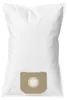 A white vacuum cleaner bag with a tan cardboard attachment. Produktbild-Vorschau