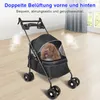 Poussette pour chiens avec fenêtre en maille, pliable avec Voir les images du produit 12