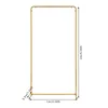 1*2m Metall Hochzeitsbogen gold mit beigem Hintergrundstoff Produktbild-Vorschau 2
