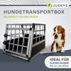 Juskys Alu Hunde-Transportbox M - 69×54×50 cm – Auto Produktbild-Vorschau 2