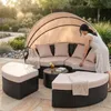 Mucola lettino sedia da spiaggia isola solare 180CM tavolo Anteprima dell’immagine prodotto 4