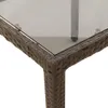 Maison Exclusive - Gartentisch mit Glasplatte Braun Produktbild-Vorschau 7