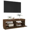 A TV stand with a TV mounted above it, on a white background. Náhled obrázku produktu