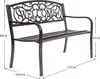 COSTWAY Banc de jardin Banc de parc avec Welcome, banc Voir les images du produit 4