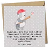 Mr. & Mrs. Panda Grußkarte Baseball Leben - Grau Pastell - Produktbild-Vorschau 1