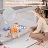 COSTWAY 127x127 cm Laufstall Baby faltbar, Laufgitter mit Produktbild-Vorschau 4