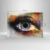 Bilder auf glas - Auge Abstraktion - 100x70cm - Glasbilder Produktbild-Vorschau 3
