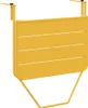 A yellow metal balcony table is shown from the front, attached to a railing. Anteprima dell’immagine prodotto