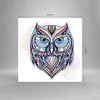 Bilder auf glas - Owl aztekische Tierwelt Grafik - 40x40cm Produktbild-Vorschau 3