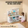 A child playing with a toy kitchen set against a wall. Produktbild-Vorschau