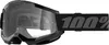 A pair of black motocross goggles with a gray strap. Produktbild-Vorschau
