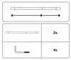 Gardinia Baguette de verre ovale plate 11 mm laiton 40 - 65 Voir les images du produit 2