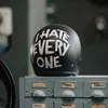 Kask Jet Cafe Racer DMD RETRO I Hate Everyone Black White Podgląd zdjęcia produktu 5