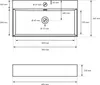 LuxeBath Waschbecken Aufsatzwaschbecken Eckig, 60,5x36,5x13 Produktbild-Vorschau 7