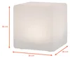 LED Solar Kunststoff Würfelleuchte warm weiß - 20 cm - Produktbild-Vorschau 2