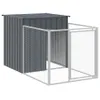 vidaXL Buda dla psa z wybiegiem antracyt 110x405x110cm Stal Podgląd zdjęcia produktu 6