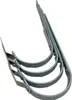 A set of four metal gutter brackets are stacked on a white background. Produktbild-Vorschau