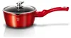 A red saucepan with a glass lid and a silver handle is shown against a white background. Náhled obrázku produktu