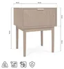 Nachttisch, 2er-Set, Walnuss-Finish, 1 Schublade - NOLAN Produktbild-Vorschau 5